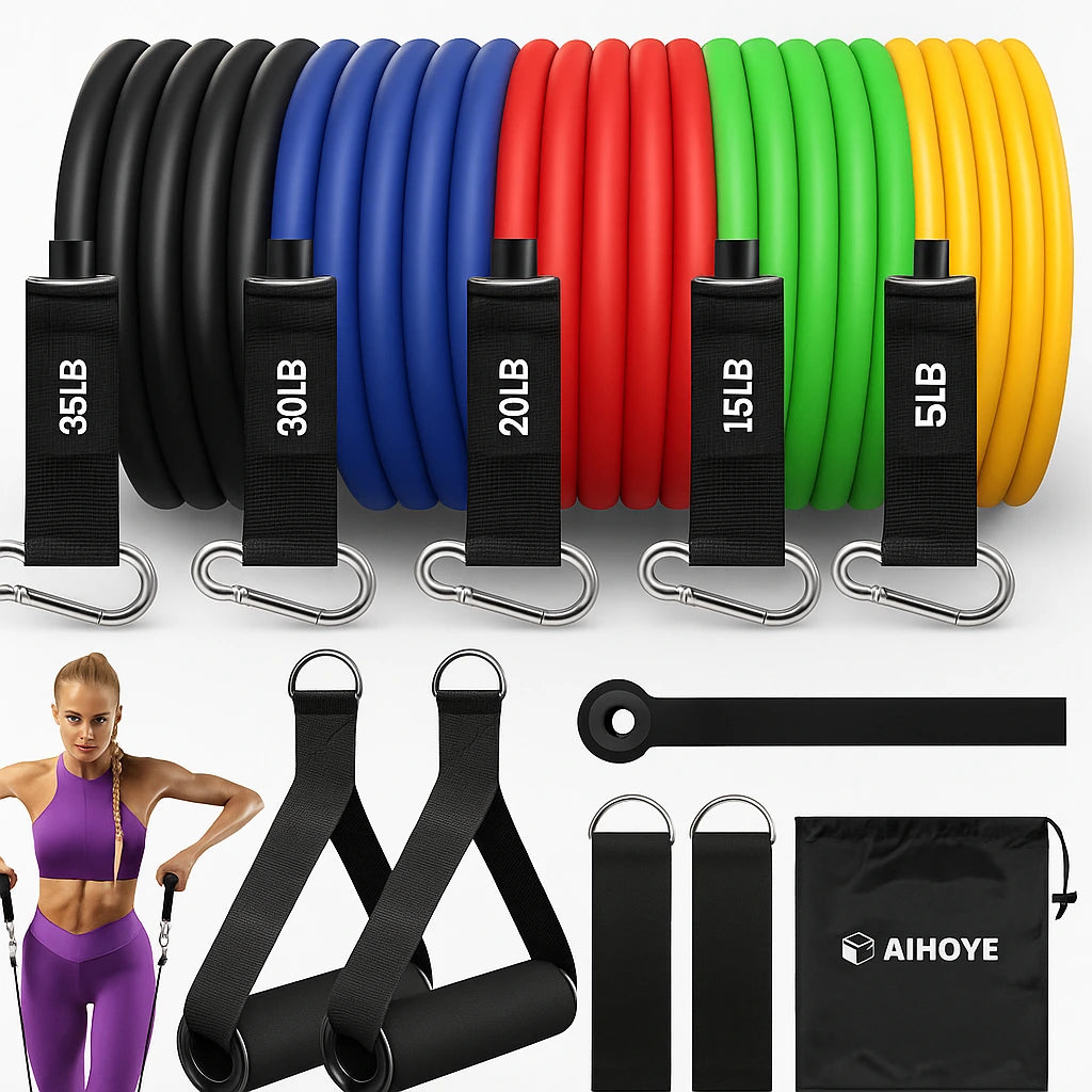 Kit Bandas De Resistencia Tubulares x 11 Piezas