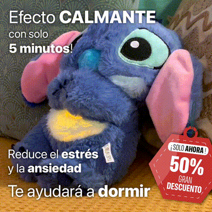 Peluche relajante Stitch  ¡Brilla y Respira!