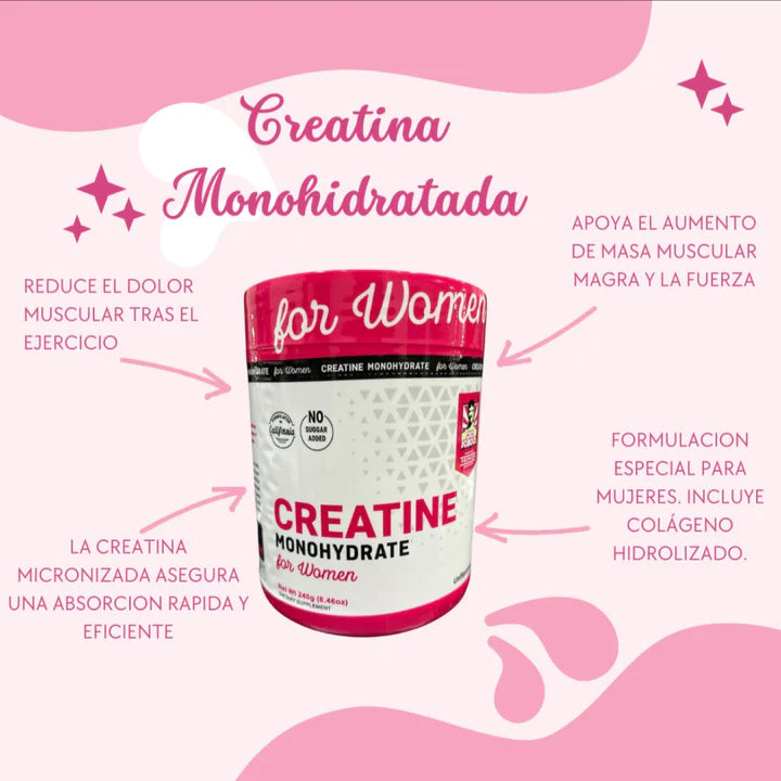 CREATINE FOR WOMEN 240 gramos