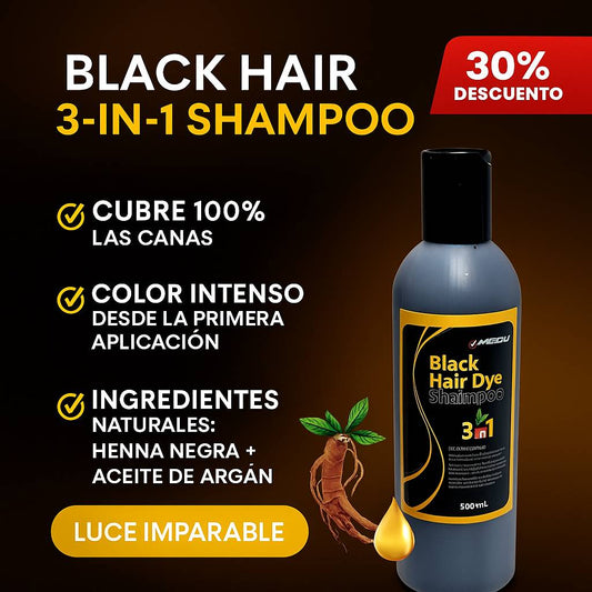 NUEVA PRESENTACION BLACK HAIR DYE  ORIGINAL  Shampoo  Revitalizante Intensivo