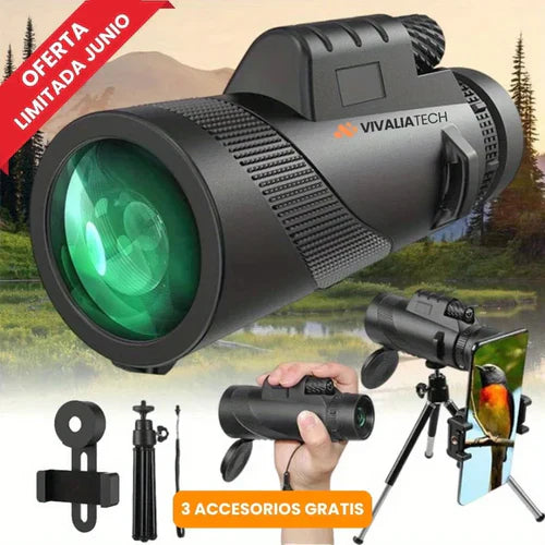 🔥Super Promoción 50% de descuento🔥 Nuevo Telescopio Portátil Monocular con Soporte para celular